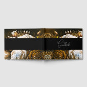 Sepia Vintage gestrichene Rose Hochzeit Gästebuch (Voll)