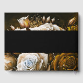 Sepia Vintage gestrichene Rose Hochzeit Gästebuch (Rückseite)