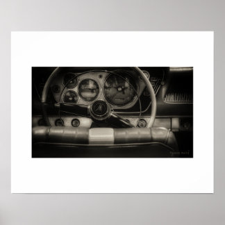 Sepia-Vintage-Plymouth-Fury-Plakatdruck Poster