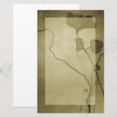 Sepia-Vintages Blatt-Briefpapier Briefpapier (Vorne/Hinten)