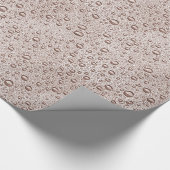 Sepia-Wassertropfen Geschenkpapier (Ecke)