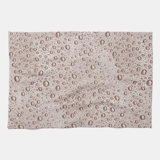 Sepia-Wassertropfen Geschirrtuch (Horizontal)