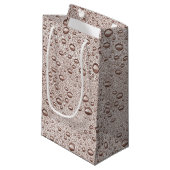 Sepia-Wassertropfen Kleine Geschenktüte (Vorderseite Schrägansicht)