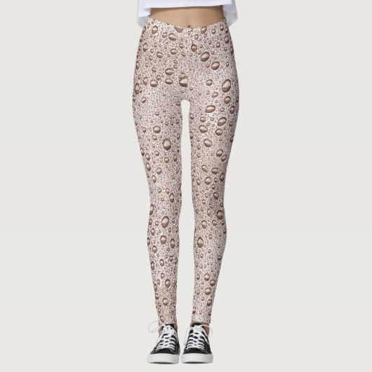 Sepia-Wassertropfen Leggings (Vorderseite)