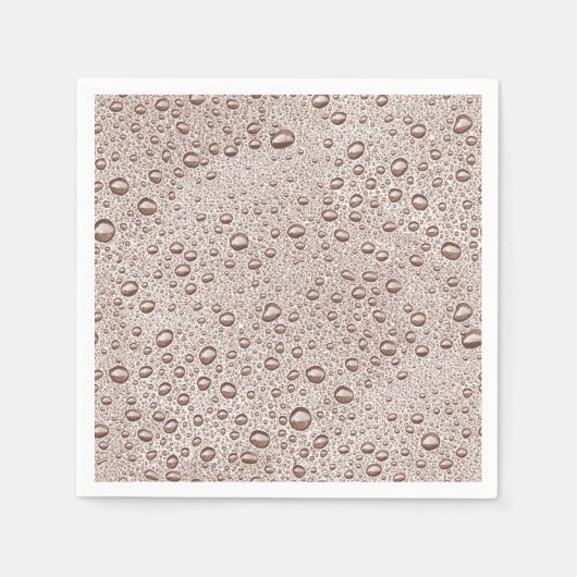 Sepia-Wassertropfen Serviette (Vorderseite)