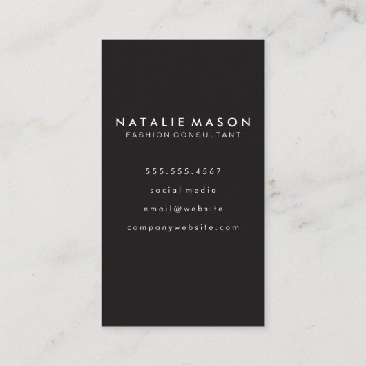 Sepia Watercolor Monogram Visitenkarte (Rückseite)