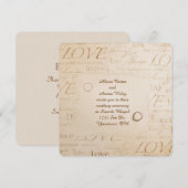 Sepia Wedding Einladung (Vorne/Hinten)