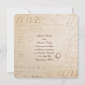 Sepia Wedding Einladung (Vorderseite)