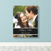 Sepia Wedding Foto Personalisiert Leinwanddruck (Insitu (Holzboden))