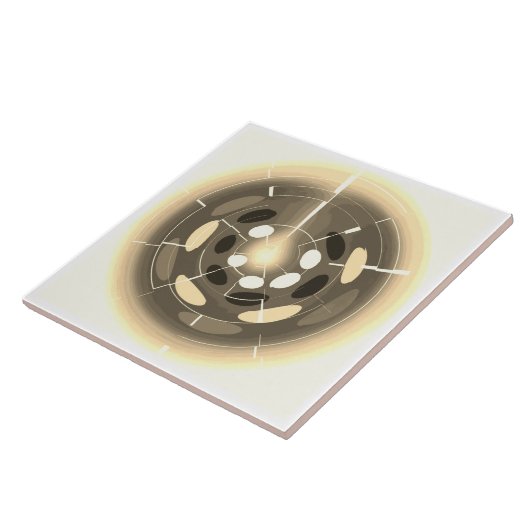 Sepia Weltkunst Fliese (Seite)