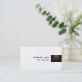 Sepia White Modern Einzigartiger Schlichter Trend Visitenkarte (Stehend Vorderseite)