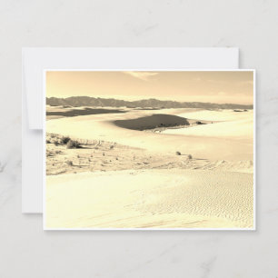 Sepia White Sands Nationalpark Dunes Postkarte