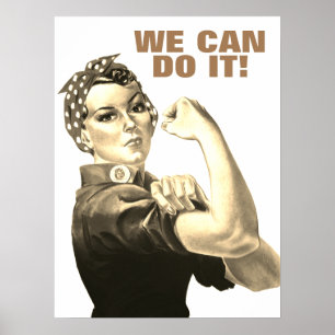 Sepia wir können es machen Weltkrieg II Propaganda Poster