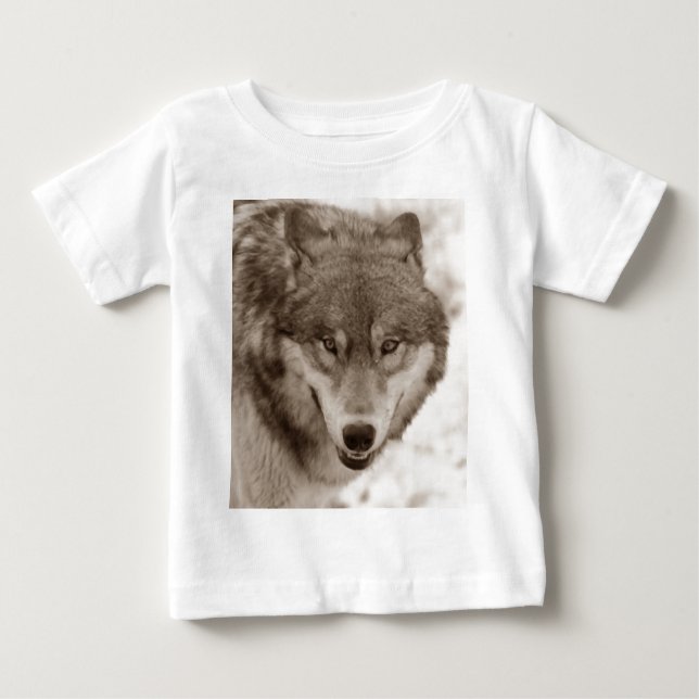 Sepia Wolf Baby T-shirt (Vorderseite)