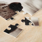 Sepia Wolf Motivierend Freedom Night Fullmoon Puzzle (Seite)