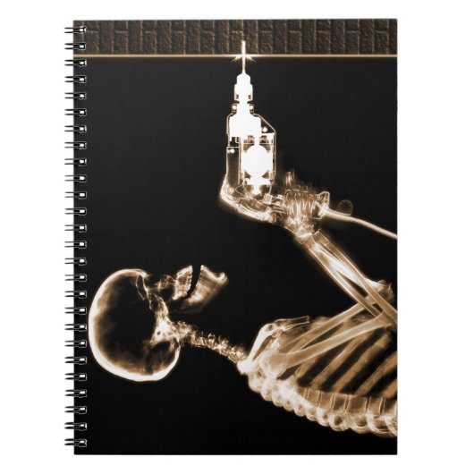 Sepia X-Ray Skeleton Builder Notizblock (Vorderseite)