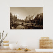 Sepia Yosemite Valley Poster (Küche)