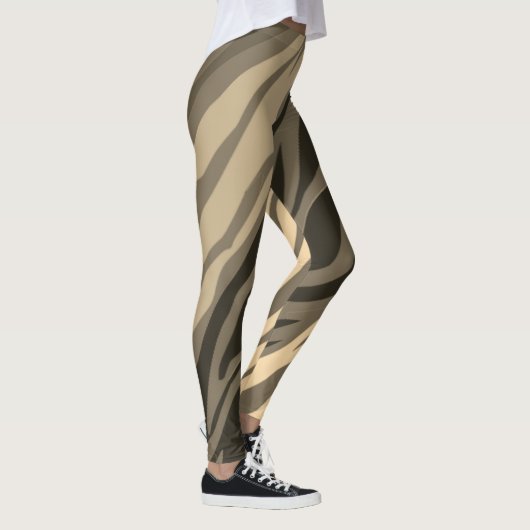 Sepia Zebra Print Leggings (Rechts)