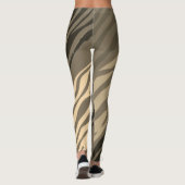 Sepia Zebra Print Leggings (Rückseite)