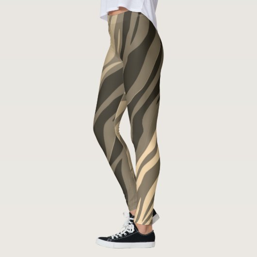 Sepia Zebra Print Leggings (Links)