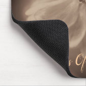 Sepia Zinnia Blume Einfachere Zeiten Inspiration Mousepad (Ecke)