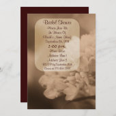 Sepiahydrangea-Blumen-Brautparty laden ein Einladung (Vorne/Hinten)