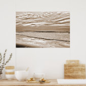 sepianische Reflexionen und ruhige Wellen Poster (Küche)