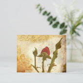 Sepiarose Postkarte (Stehend Vorderseite)