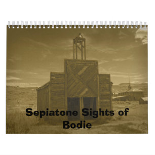 Sepiatone Ansichten von Bodie, CA Kalender
