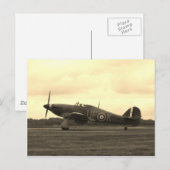 Sepiatone Hawker Hurrikan Postkarte (Vorne/Hinten)