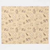 Sepiemuster Fleecedecke (Vorderseite (Horizontal))