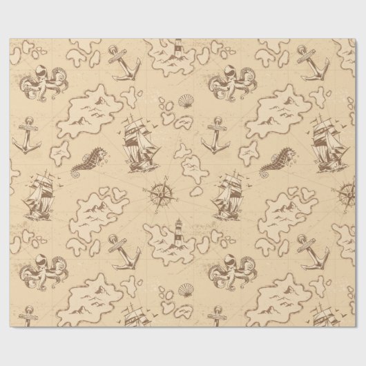 Sepiemuster Geschenkpapier (Flach)