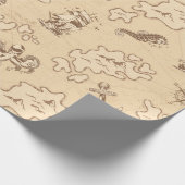 Sepiemuster Geschenkpapier (Ecke)