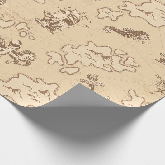 Sepiemuster Geschenkpapier (Ecke)