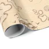 Sepiemuster Geschenkpapier (Rolleneckpunkt)