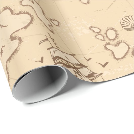 Sepiemuster Geschenkpapier (Rolleneckpunkt)