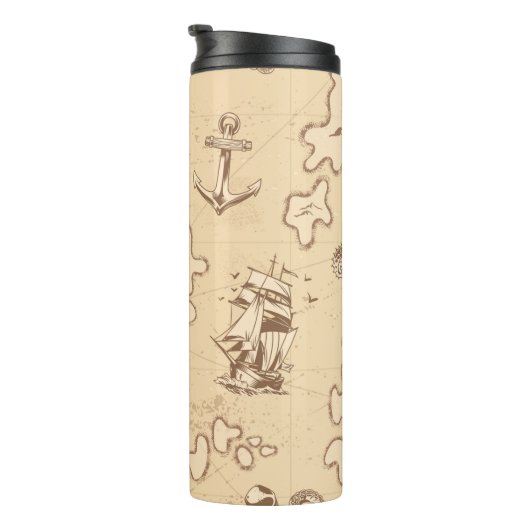 Sepiemuster Thermosbecher (Nach rechts gedreht)