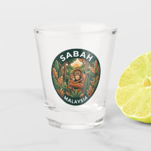 Sepilok Orang-Utan Rehabilitationszentrum Malaysia Schnapsglas