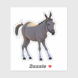 Seppel, kleiner störrischer Esel -  Aufkleber