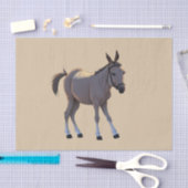 Seppel, kleiner störrischer Esel - Seidenpapier (Handwerk)