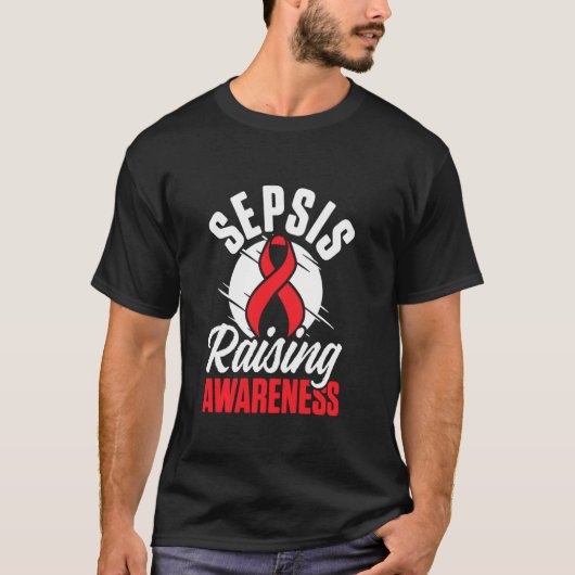 Sepsis Awareness Raising Warrior Survivor Support T-Shirt (Vorderseite)