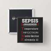 Sepsis Awareness T.I.M.E. Guide Button (Vorne & Hinten)