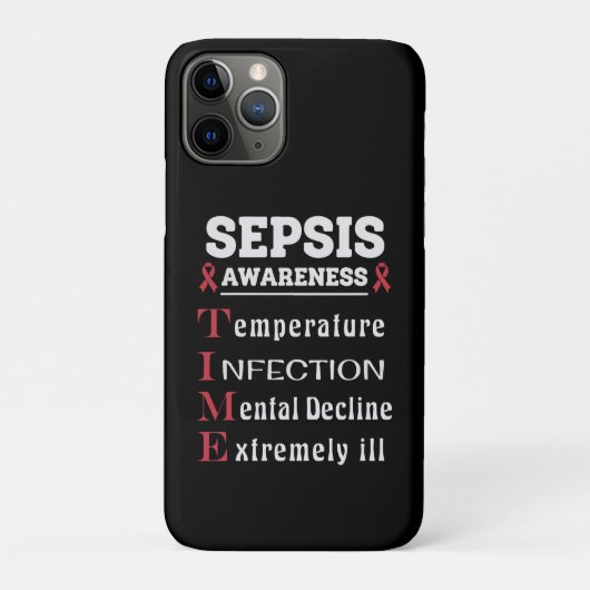 Sepsis Awareness T.I.M.E. Guide Case-Mate iPhone Hülle (Rückseite)