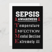 Sepsis Awareness T.I.M.E. Guide Einladung (Vorne/Hinten)