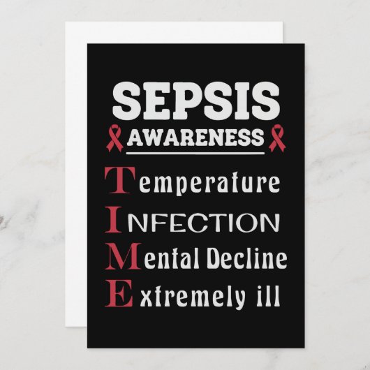 Sepsis Awareness T.I.M.E. Guide Einladung (Vorne/Hinten)