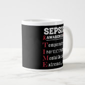 Sepsis Awareness T.I.M.E. Guide Jumbo-Tasse (Vorderseite Rechts)