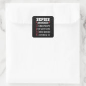Sepsis Awareness T.I.M.E. Guide Quadratischer Aufkleber (Tasche)