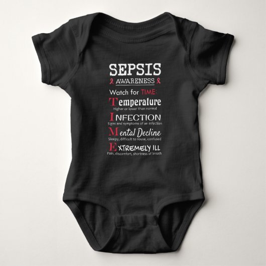 Sepsis Awareness Watch for TIME Guide Baby Strampler (Vorderseite)