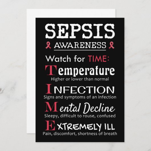 Sepsis Awareness Watch for TIME Guide Einladung (Vorne/Hinten)