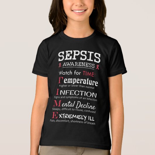 Sepsis Awareness Watch for TIME Guide Tri-Blend Shirt (Vorderseite)